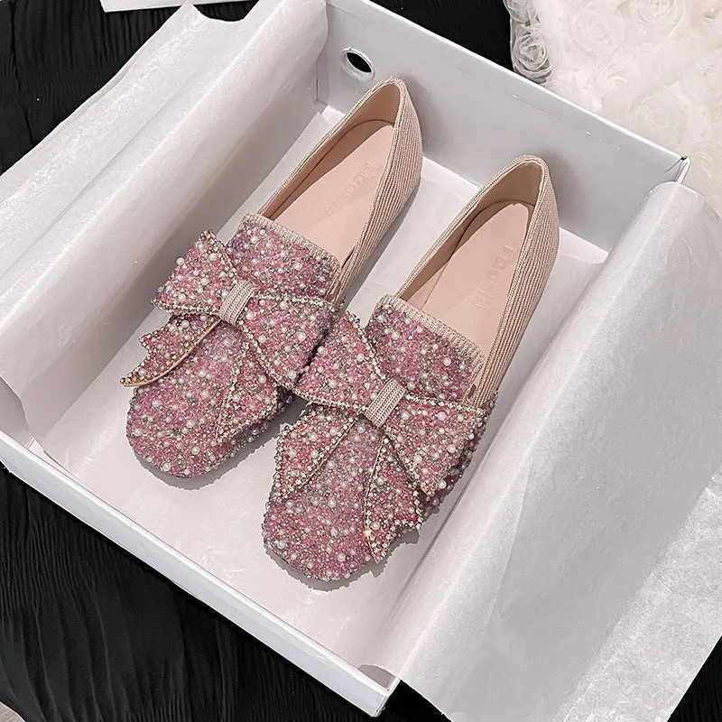 Owlkay Beautiful Sparkling Rhinestone Shoes
