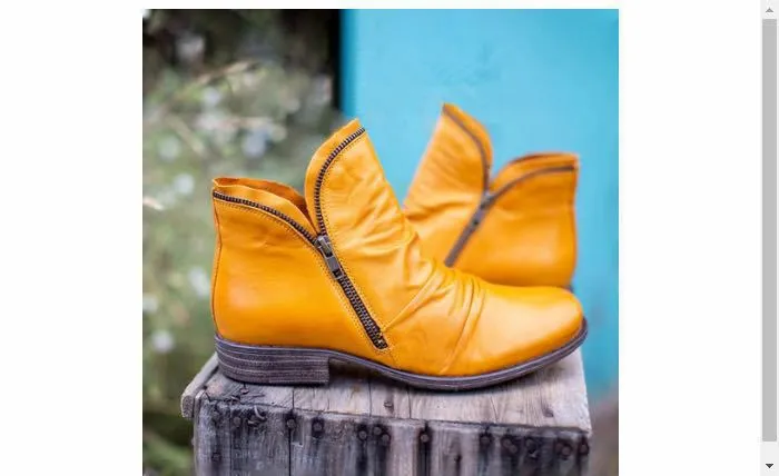 Owlkay Winter Round-toe Chunky Heel Short Boots