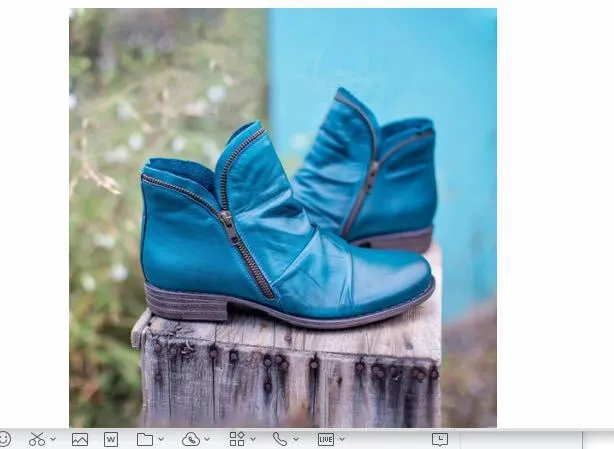 Owlkay Winter Round-toe Chunky Heel Short Boots
