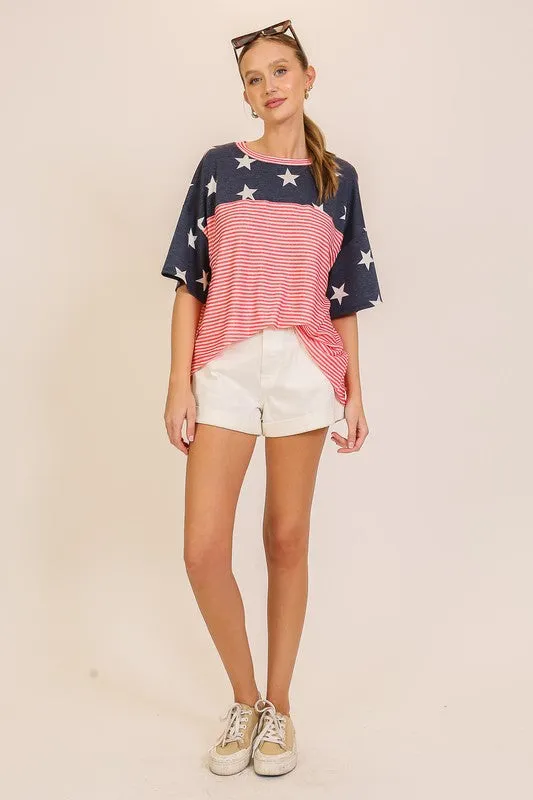 Shoot The Fireworks Stars & Stripes Top