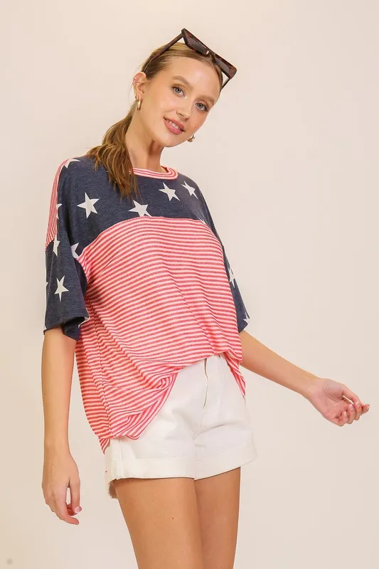 Shoot The Fireworks Stars & Stripes Top