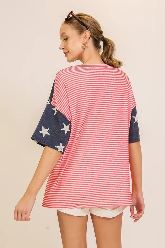 Shoot The Fireworks Stars & Stripes Top