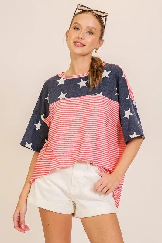 Shoot The Fireworks Stars & Stripes Top