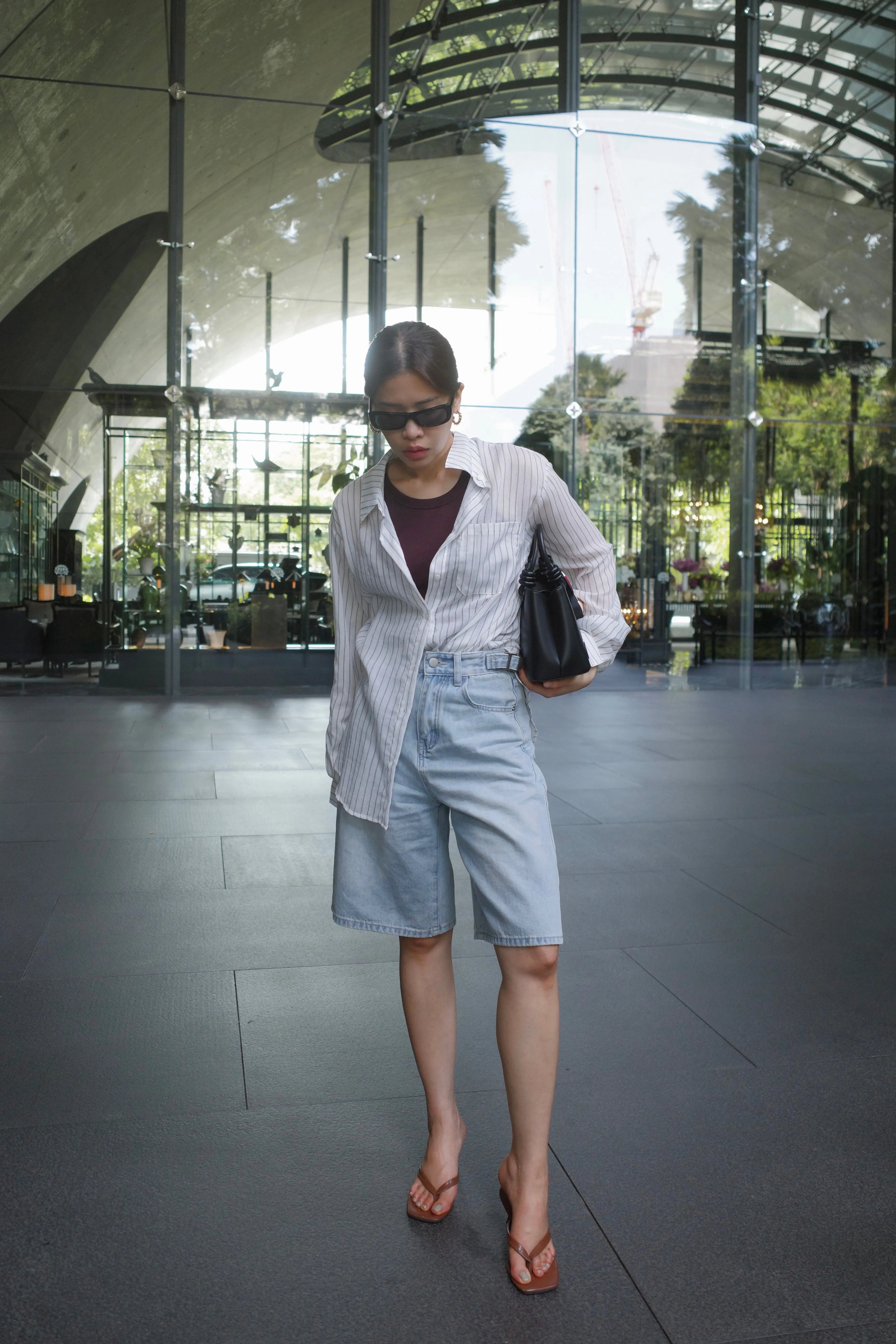 stripe lightweight linen shirt