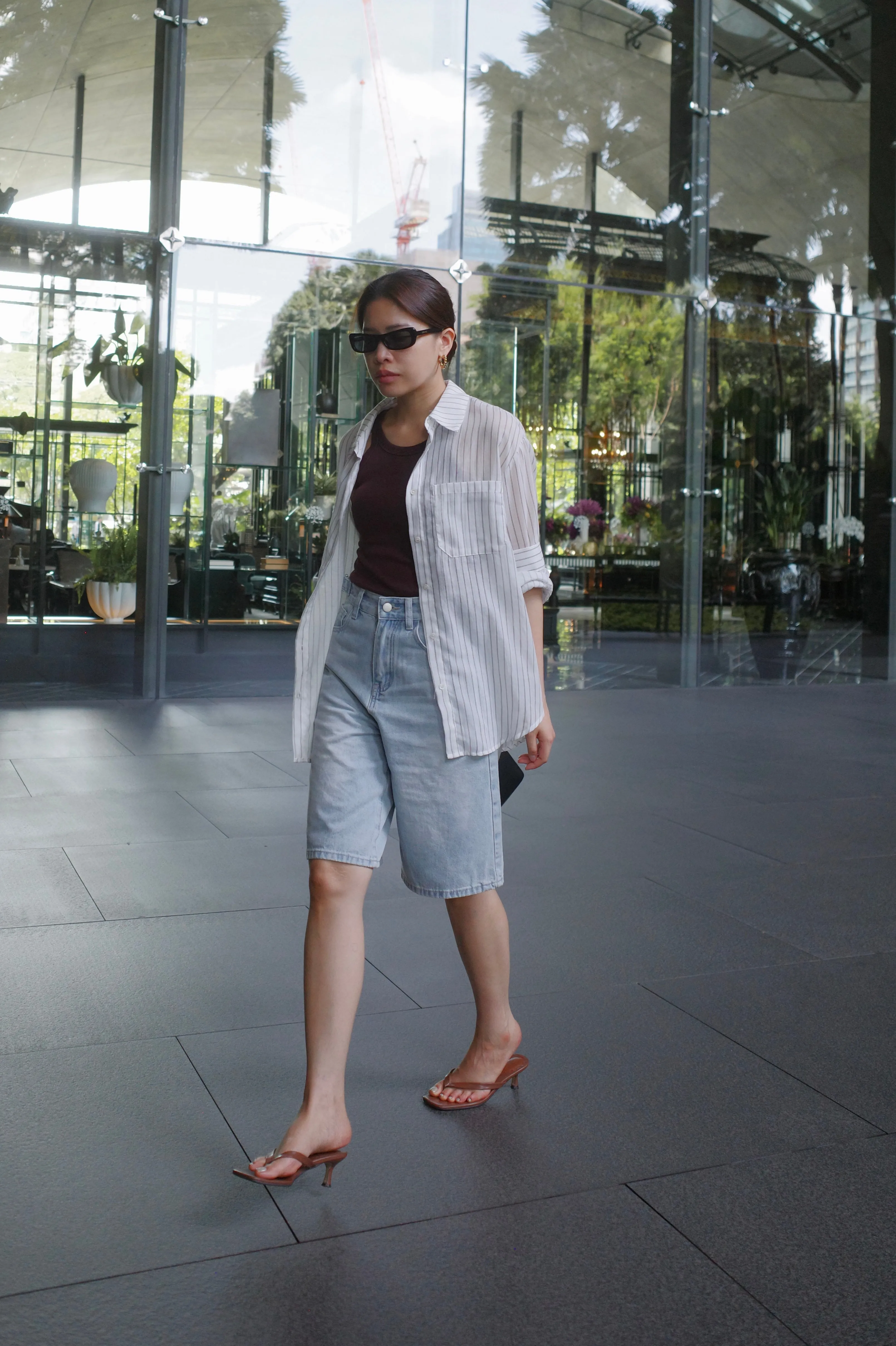 stripe lightweight linen shirt