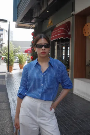 stripe lightweight linen shirt