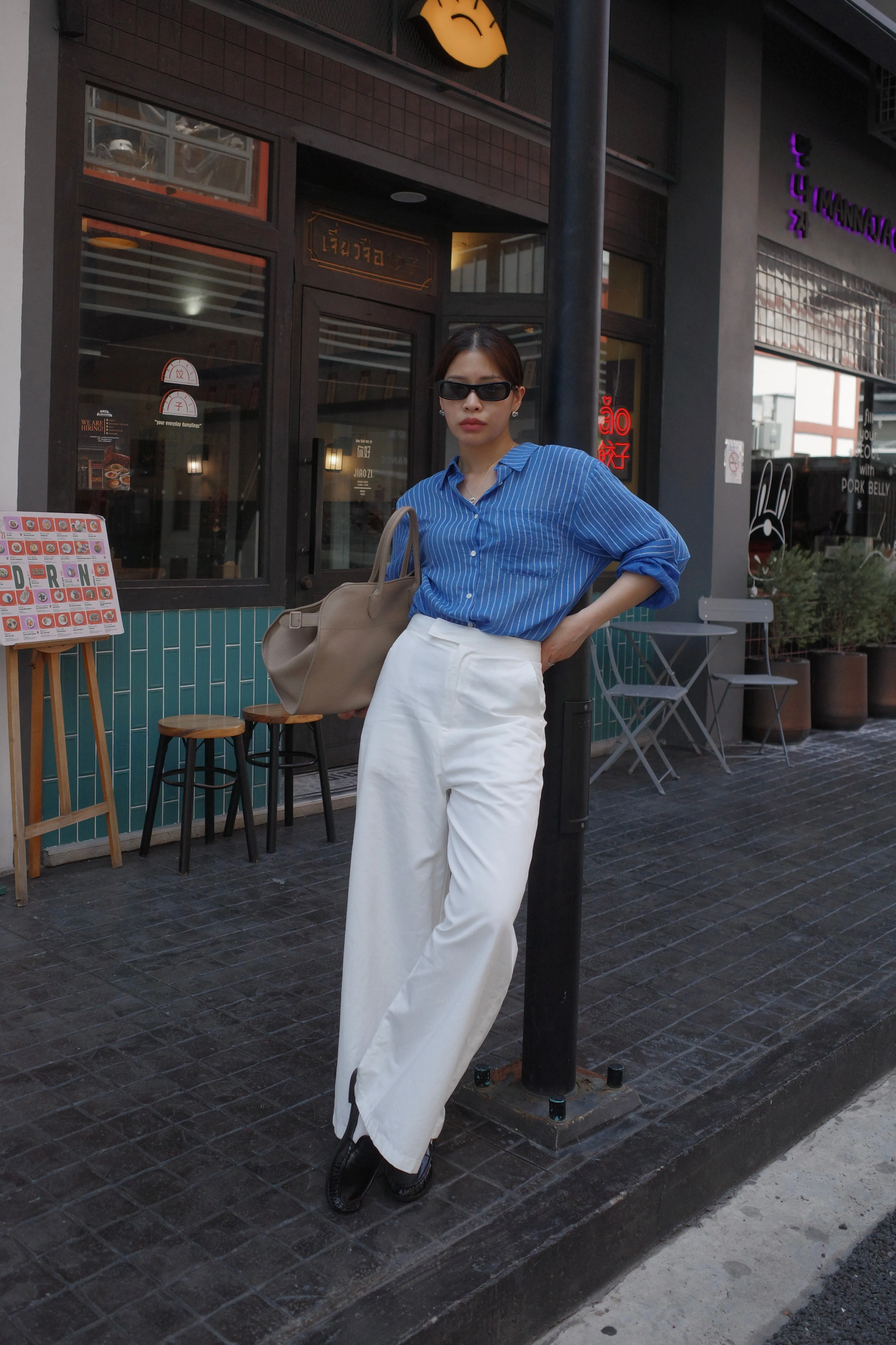 stripe lightweight linen shirt