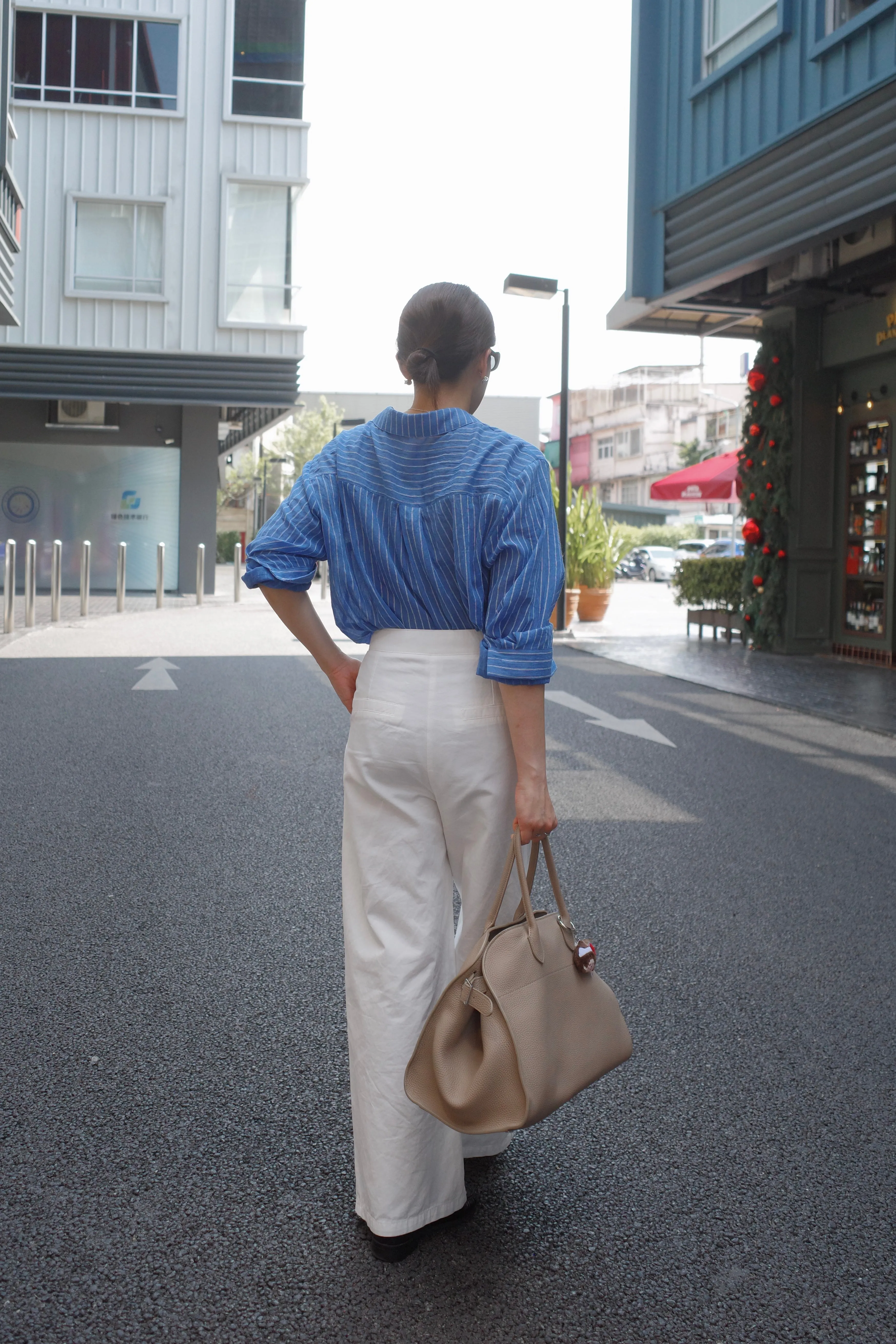 stripe lightweight linen shirt