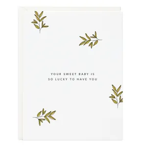 Sweet Lucky Baby Card by Ramona & Ruth