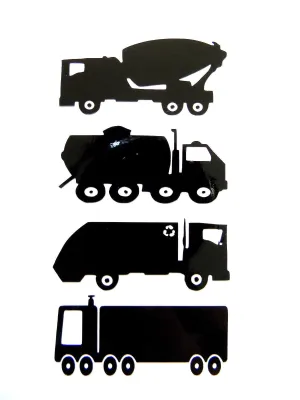 Trucks Toy Box Vinyl Decal / Sticker Set
