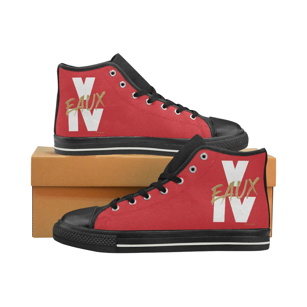 V EAUX IV MEN'S LARGE HI-TOP SHOES (SIZE 13-14)